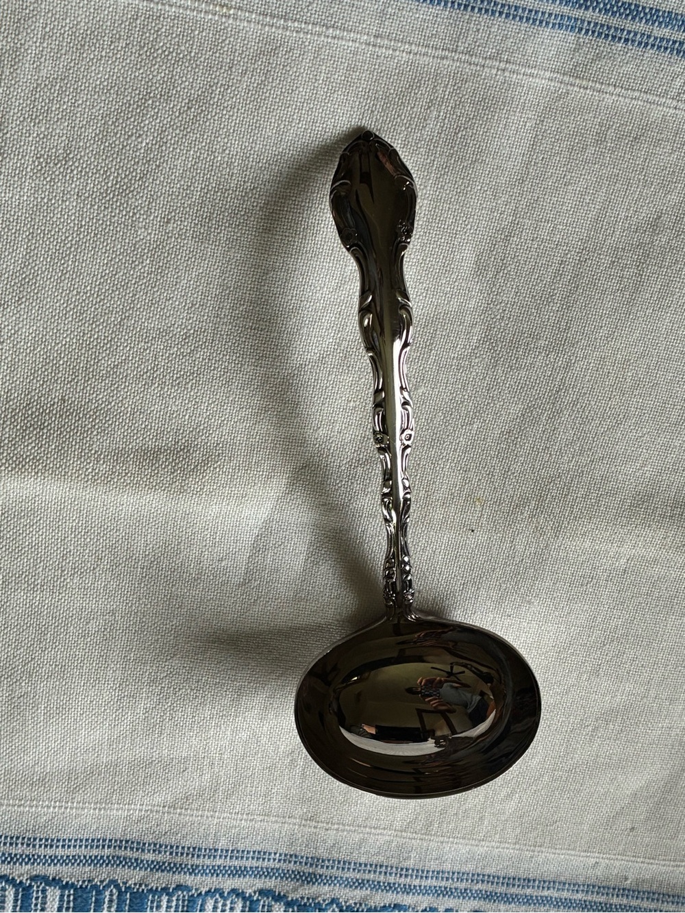 Ornate Silver-Plated Serving Ladle - Classic Design
